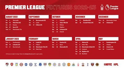 nottingham forest game schedule